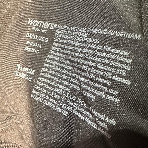 NWOT Warner's No Side Effects Underarm & Back-Smoothing T-Shirt Bra Size 3XL - Picture 5 of 7